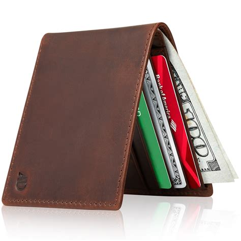 men's slim smart leather rfid card holder wallet|best slim wallet brands.